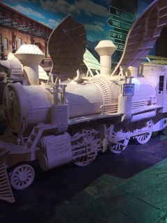 Train made out of matches